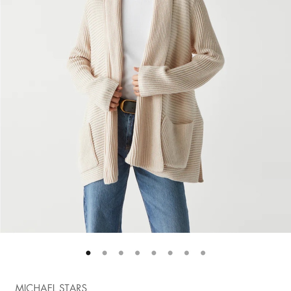 Michael stars vonn open cardigan / coatigan navy blue - Picture 8 of 11